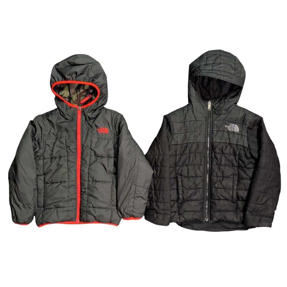 The North Face Reversible Puffer Jacket Boys Youth Size XS Lot Of 2 Winter Camo